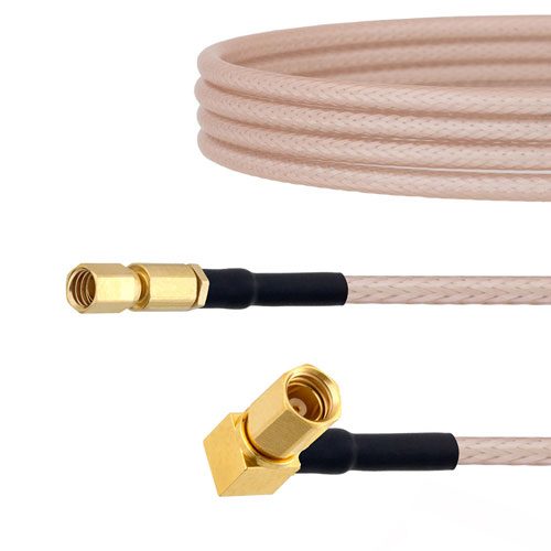 SSMC Plug to RA SSMC Plug Cable RG316 Coax in 24 Inch Fairview Microwave FMCA1466-24