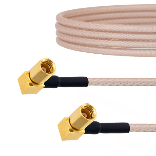 RA SSMC Plug to RA SSMC Plug Cable RG316 Coax in 12 Inch Fairview Microwave FMCA1467-12