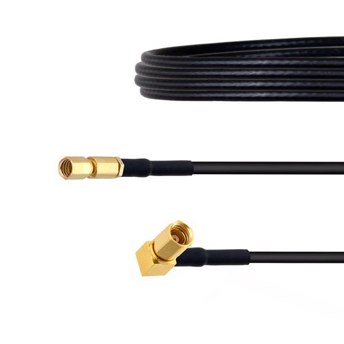 SSMC Plug to RA SSMC Plug Cable LMR-100 Coax in 60 Inch Fairview Microwave FMCA1479-60