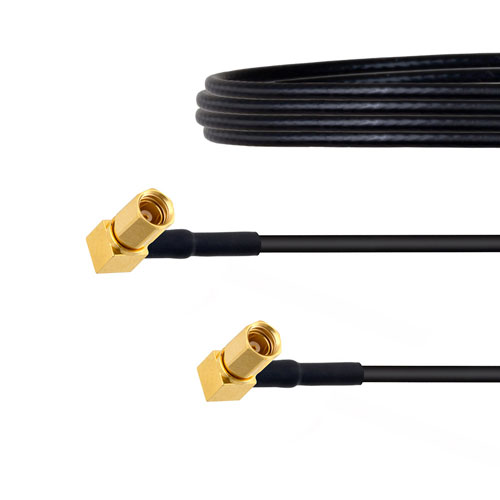 RA SSMC Plug to RA SSMC Plug Cable LMR-100 Coax in 12 Inch Fairview Microwave FMCA1480-12