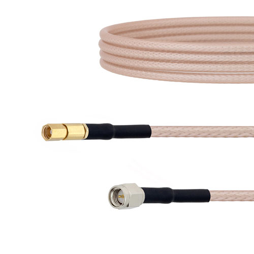 SMA Male to SSMC Plug Cable RG316-DS Coax in 12 Inch Fairview Microwave FMCA1498-12