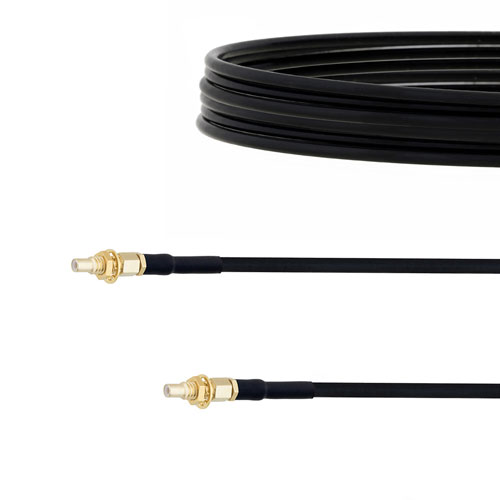 SSMC Jack Bulkhead to SSMC Jack Bulkhead Cable FM-SR086TBJ Coax in 12 Inch Fairview Microwave FMCA1507-12