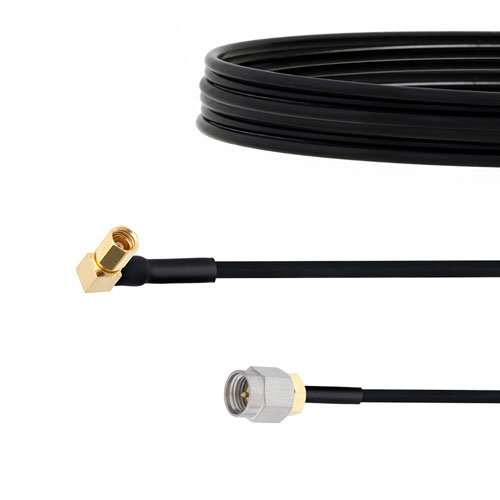 SMA Male to RA SSMC Plug Cable FM-SR086TBJ Coax in 60 Inch Fairview Microwave FMCA1509-60