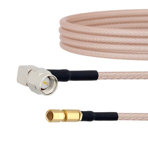 RA SMA Male to SSMC Plug Cable RG-316 Coax in 24 Inch Fairview Microwave FMCA1737-24