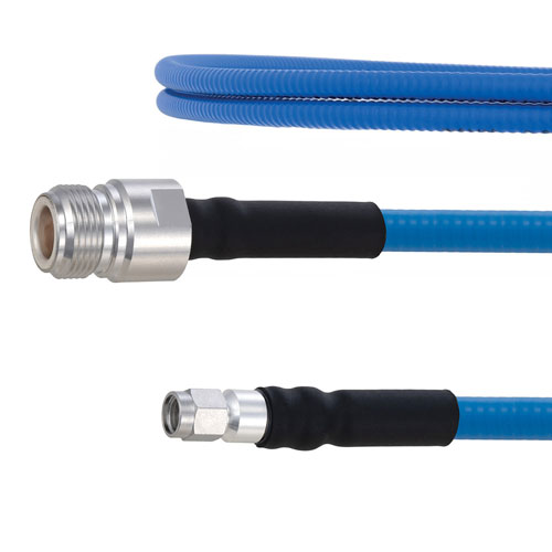 Plenum Low PIM N Female to SMA Male Cable SPP-250-LLPL Coax Using Times Microwave Parts Fairview Microwave FMCA1885