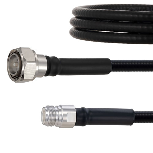 Outdoor Rated Low PIM 4.3-10 Male to N Female Cable SPO-375 Coax Using Times Microwave Parts Fairview Microwave FMCA2059