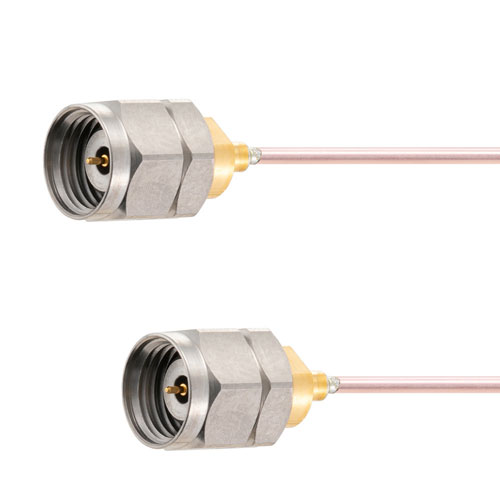 Low Loss 1.85mm Male (Plug) to 1.85mm Male (Plug) Cable 047 Coax Up To 70 GHz, 1.4 VSWR, Copper Outer Conductor Fairview Microwave FMCA2084