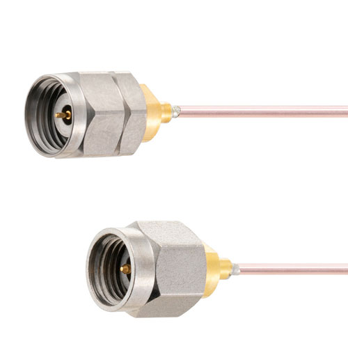 Low Loss 1.85mm Male (Plug) to 2.92mm Male (Plug) Cable 047 Coax Up To 45 GHz, 1.4 VSWR, Copper Outer Conductor Fairview Microwave FMCA2085