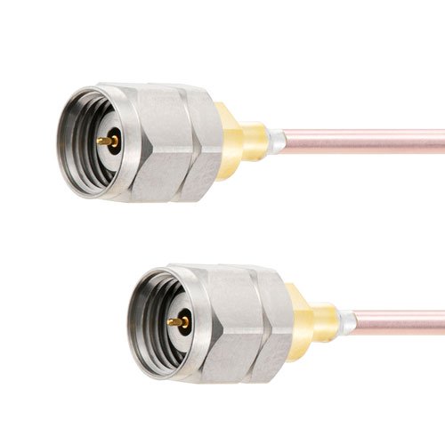 Low Loss 1.85mm Male (Plug) to 1.85mm Male (Plug) Cable 070 Coax Up To 70 GHz, 1.4 VSWR in 60 Inch, Copper Outer Conductor Fairview Microwave FMCA2090-60