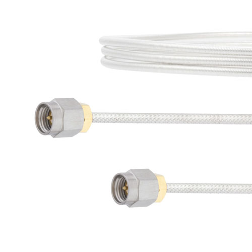 SMA Male to SMA Male Cable FM-SR086TB Coax in 12 Inch Fairview Microwave FMCA2104-12