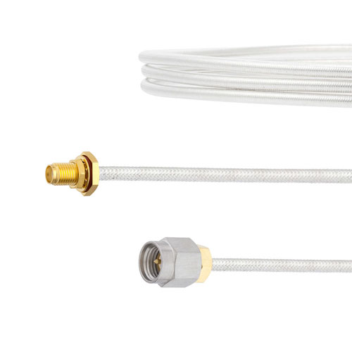 SMA Female Bulkhead to SMA Male Cable FM-SR141TB Coax in 6 Inch Fairview Microwave FMCA2114-6