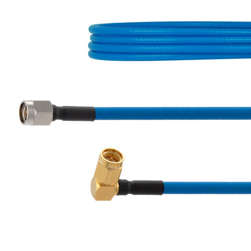 SMA Male to RA SMA Male Cable FM-F141 Coax in 120 Inch Fairview Microwave FMCA2156-120