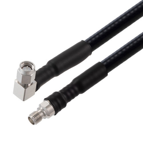 Low PIM RA SMA Male to SMA Female Cable 1/4 inch Superflexible Coax in 12 Inch Fairview Microwave FMCA2279-12