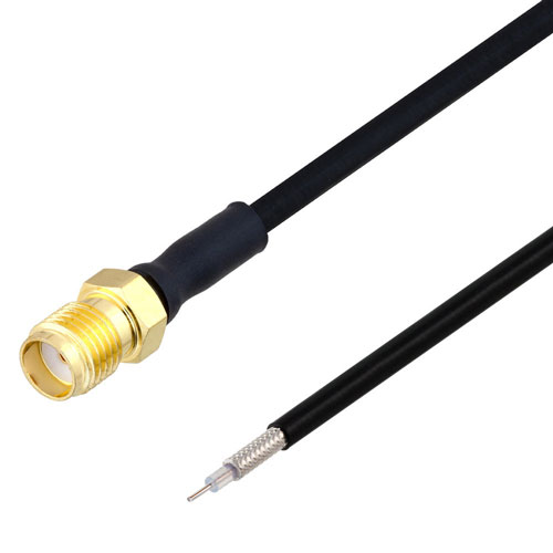 Test Probe SMA Female to Trimmed Lead Cable FM-SR086TBJ Coax in 6 Inch Fairview Microwave FMCA2400-6