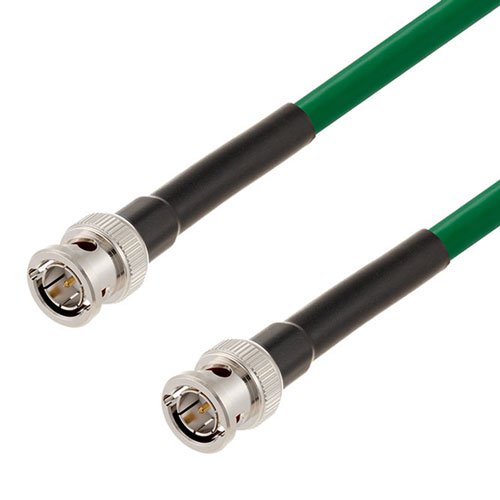 12G SDI 75 Ohm BNC Male to 75 Ohm BNC Male Cable 75 Ohm 4694R-GR Coax in 12 Inch Fairview Microwave FMCA2601/GR-12