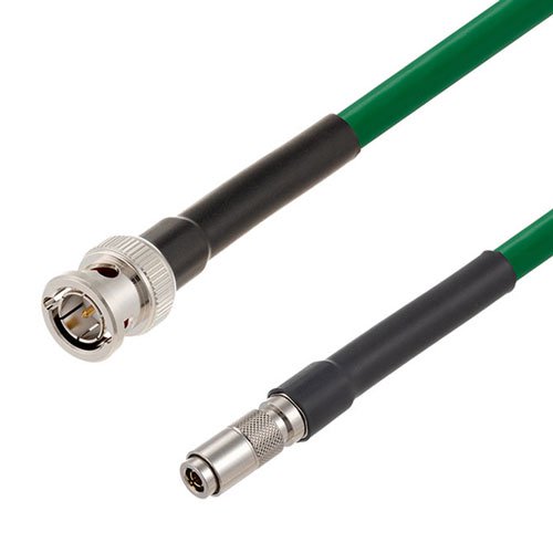 12G SDI 75 Ohm BNC Male to 75 Ohm 1.0/2.3 Male Cable 75 Ohm 4694R-GR Coax in 120 Inch Fairview Microwave FMCA2603/GR-120