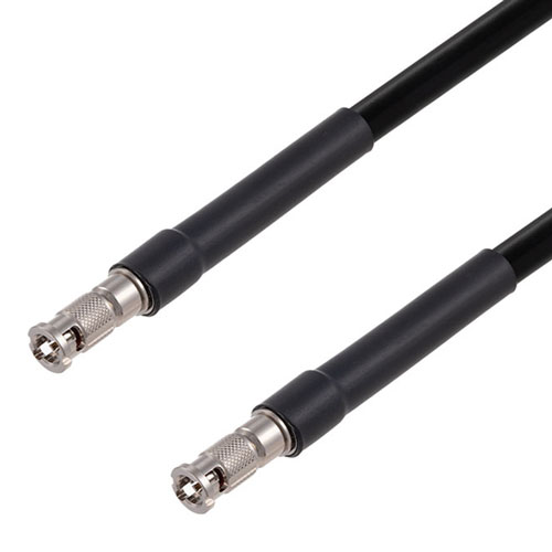 12G SDI 75 Ohm HD-BNC Male to 75 Ohm HD-BNC Male Cable 75 Ohm 4694R-BK Coax in 120 Inch Fairview Microwave FMCA2604/BK-120