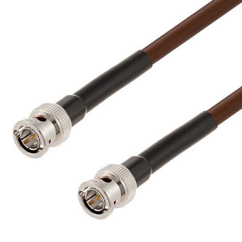 6G SDI 75 Ohm BNC Male to 75 Ohm BNC Male Cable 75 Ohm 1694A-BR Coax in 120 Inch Fairview Microwave FMCA2673/BR-120