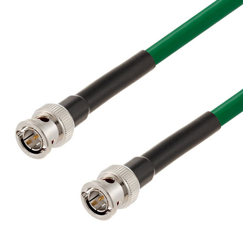 6G SDI 75 Ohm BNC Male to 75 Ohm BNC Male Cable 75 Ohm 1694A-GR Coax in 120 Inch Fairview Microwave FMCA2673/GR-120