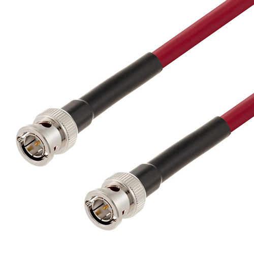 6G SDI 75 Ohm BNC Male to 75 Ohm BNC Male Cable 75 Ohm 1694A-RD Coax in 120 Inch Fairview Microwave FMCA2673/RD-120