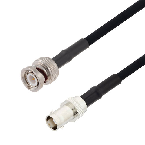 BNC Male to BNC Female Cable in 100 CM Length Using RG223 Coax Fairview Microwave FMCA2674-100CM