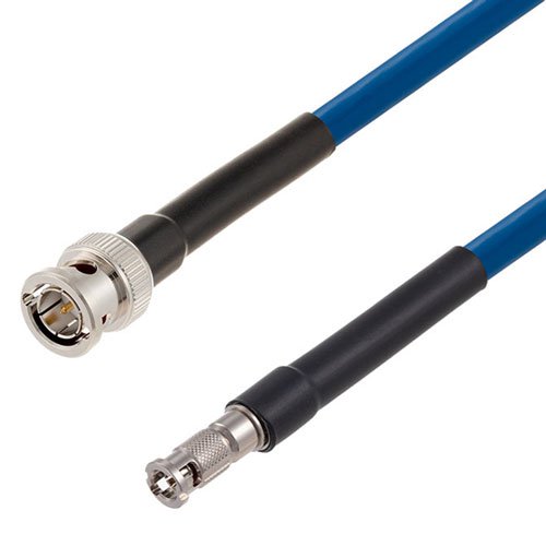 6G SDI 75 Ohm BNC Male to 75 Ohm HD-BNC Male Cable 75 Ohm 1694A-BL Coax in 300 Inch Fairview Microwave FMCA2674/BL-300