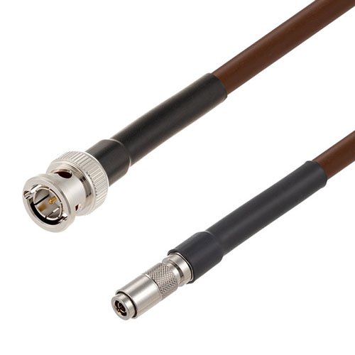 6G SDI 75 Ohm BNC Male to 75 Ohm 1.0/2.3 Male Cable 75 Ohm 1694A-BR Coax in 120 Inch Fairview Microwave FMCA2675/BR-120