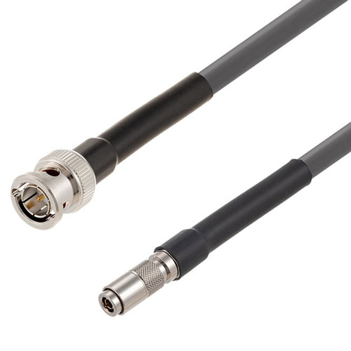 6G SDI 75 Ohm BNC Male to 75 Ohm 1.0/2.3 Male Cable 75 Ohm 1694A-GY Coax in 300 Inch Fairview Microwave FMCA2675/GY-300