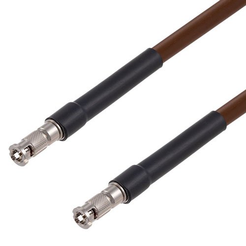 6G SDI 75 Ohm HD-BNC Male to 75 Ohm HD-BNC Male Cable 75 Ohm 1694A-BR Coax in 12 Inch Fairview Microwave FMCA2676/BR-12