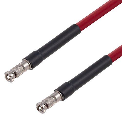 6G SDI 75 Ohm HD-BNC Male to 75 Ohm HD-BNC Male Cable 75 Ohm 1694A-RD Coax in 72 Inch Fairview Microwave FMCA2676/RD-72