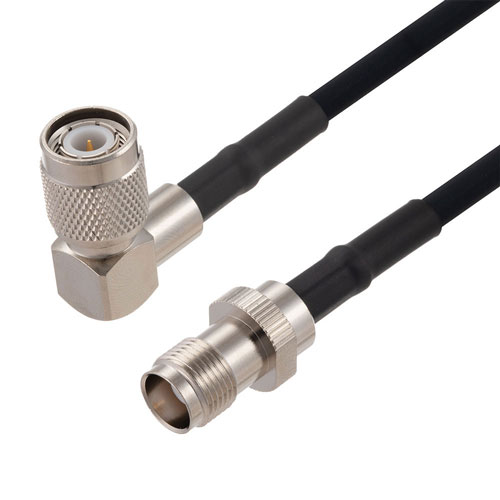 TNC Male Right Angle to TNC Female Cable Using RG223 Coax Fairview Microwave FMCA2765