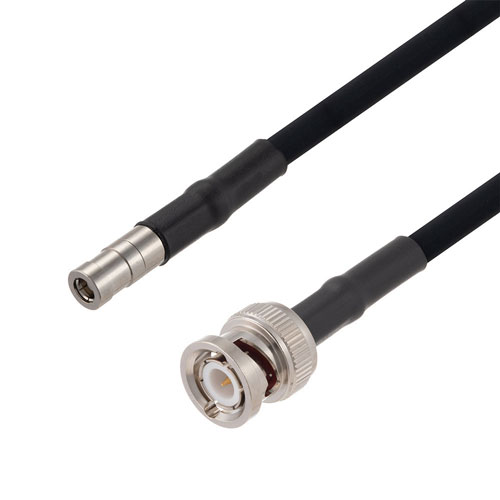 SMB Plug to BNC Male Cable in 36 Inch Length Using RG223 Coax Fairview Microwave FMCA2782-36