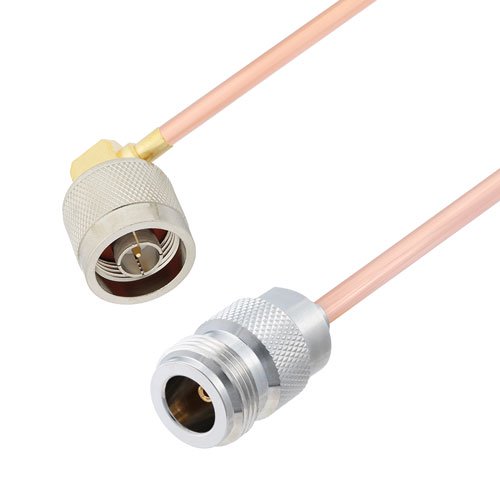 RA N Male to N Female Cable RG402 Type .141 Coax in 100 CM Fairview Microwave FMCA2813-100CM