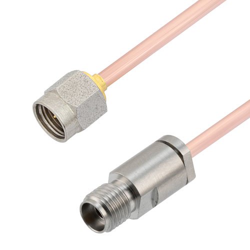 2.92mm Male to 2.92mm Female Cable RG405 Type .086 Coax in 12 Inch Fairview Microwave FMCA2959-12