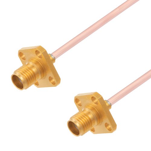 2.92mm Female 4 Hole Flange to 2.92mm Female 4 Hole Flange Cable RG405 Type .086 Coax Fairview Microwave FMCA2963