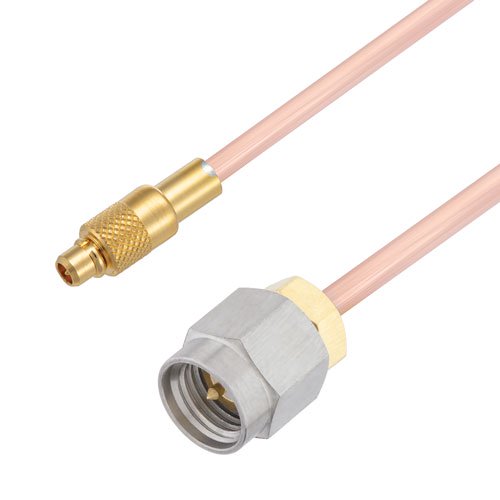 MMCX Plug to SMA Male Cable RG405 Type .086 Coax in 200 CM Fairview Microwave FMCA2972-200CM