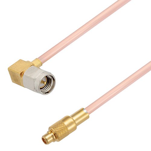 MMCX Plug to RA SMA Male Cable RG405 Type .086 Coax in 200 CM Fairview Microwave FMCA2974-200CM