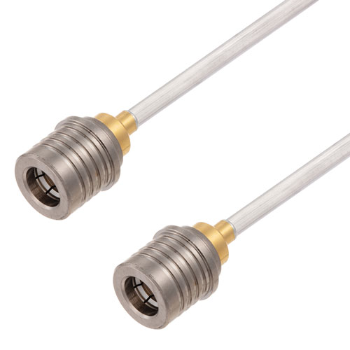 QMA Male to QMA Male Cable Tinned Aluminum RG405 Type .086 Coax in 12 Inch Fairview Microwave FMCA2982-12