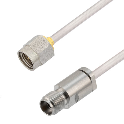 2.92mm Male to 2.92mm Female Cable Tinned Aluminum RG405 Type .086 Coax in 12 Inch Fairview Microwave FMCA3015-12