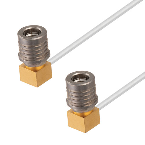 RA QMA Male to RA QMA Male Cable Tinned Copper RG405 Type .086 Coax in 100 CM Fairview Microwave FMCA3047-100CM