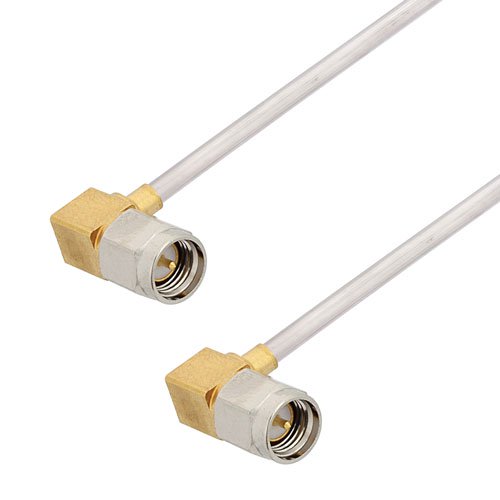 RA SMA Male to RA SMA Male Cable Tinned Copper RG405 Type .086 Coax in 100 CM Fairview Microwave FMCA3071-100CM