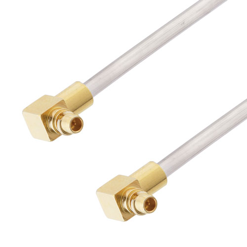 RA MMCX Plug to RA MMCX Plug Cable Tinned Copper RG405 Type .086 Coax in 100 CM Fairview Microwave FMCA3098-100CM