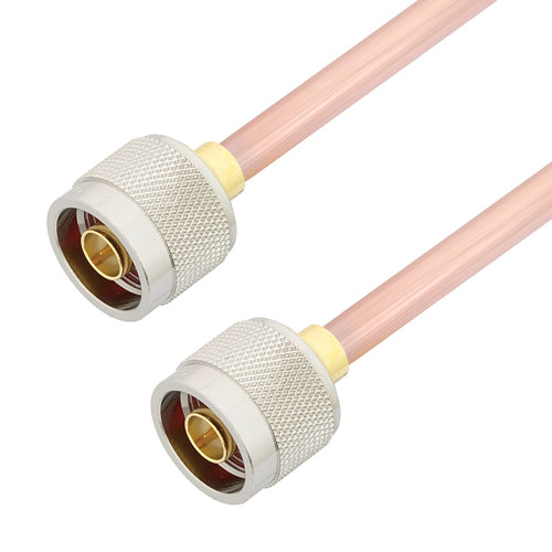 N Male to N Male Cable RG401 Type .250 Coax in 60 Inch Length Fairview Microwave FMCA3104-60