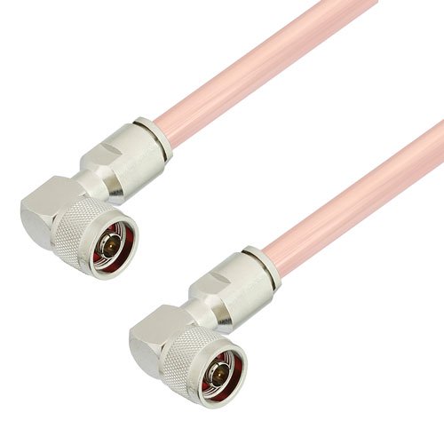 RA N Male to RA N Male Cable RG401 Type .250 Coax in 60 Inch Length Fairview Microwave FMCA3109-60