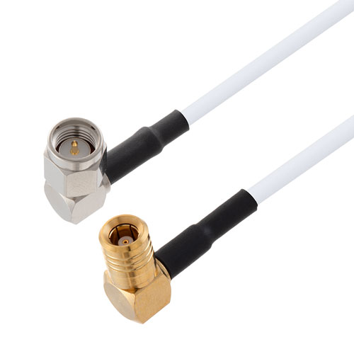 RA SMA Male to RA SMB Plug Cable RG-188 Coax Fairview Microwave FMCA3240