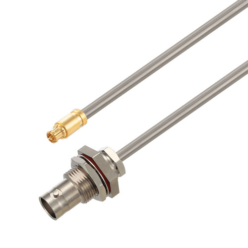 Mini SMP Female to BNC Female Cable RG405 Type .086 Coax in 12 Inch Fairview Microwave FMCA3258-12