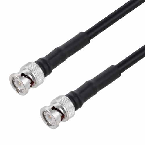 Low Loss BNC Male to BNC Male Cable TCOM-240 Coax with Times Microwave Components Fairview Microwave FMCA3282