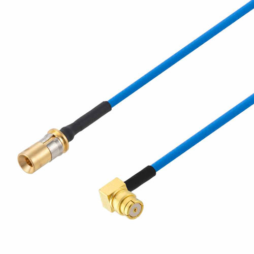 VITA 67 Mini SMP Male to Right Angle SMP Female Cable FM-P047HF Coax in 6 Inch Fairview Microwave FMCA9728-6