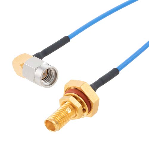 RA SSMA Male to SSMA Female Bulkhead Cable FM-P047 Coax Fairview Microwave FMCA9979