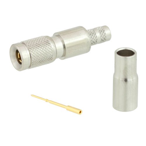 75 Ohm 1.0/2.3 Plug (Male) Push-On Connector For BELDEN 1855A Cable, Crimp/Crimp Fairview Microwave FMCN1111